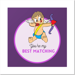 Cupid Purple Hearts - BEST MATCHING - LOVE Posters and Art